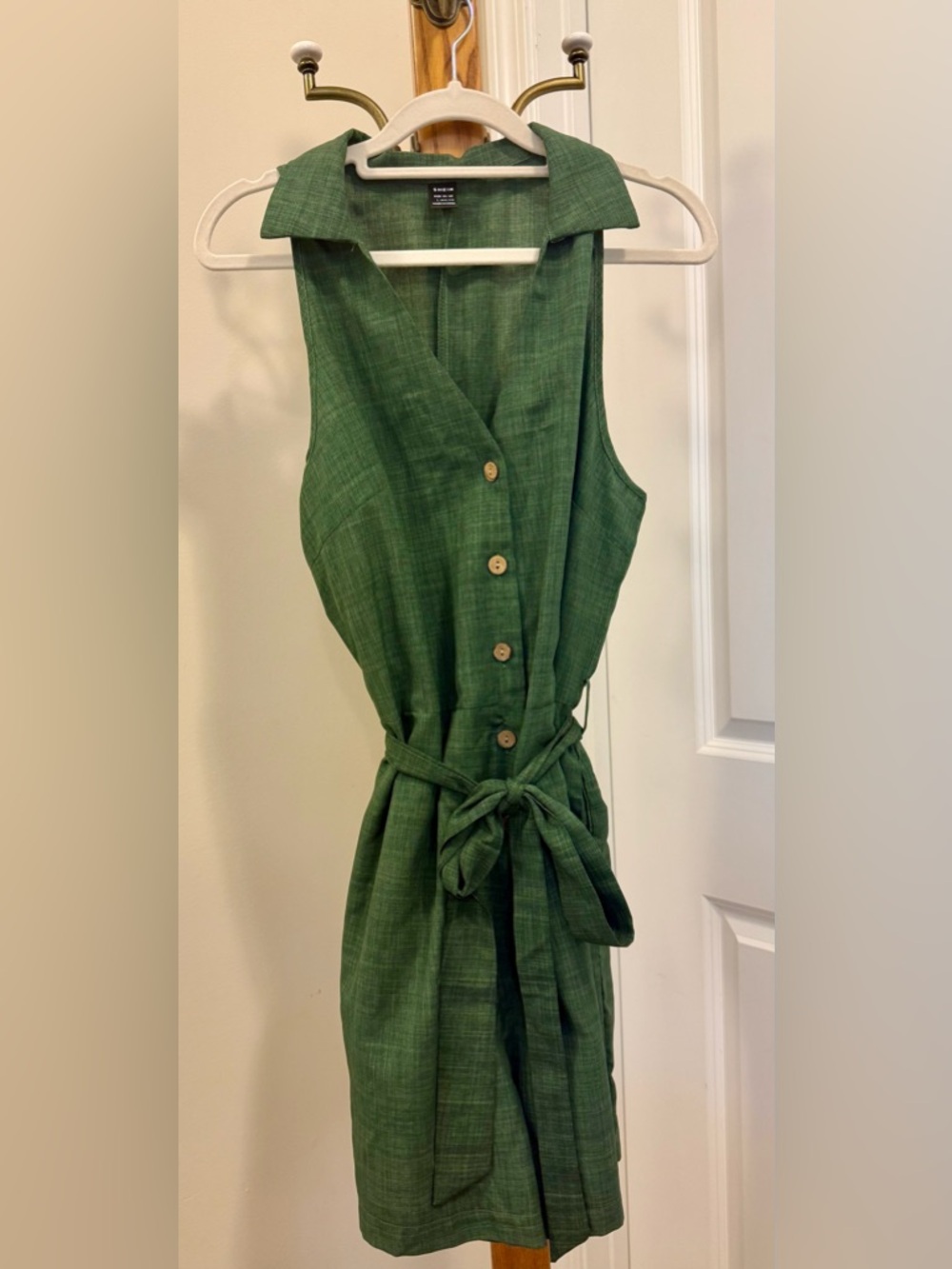 SHEIN Green Wrap-Style Top